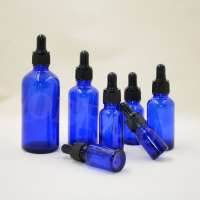 5ml 10ml 15ml 20ml 30ml 50ml 100ml clear blue glass bottle with tamper evident cap for essential oil