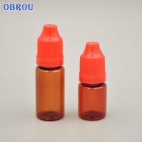 Free sample 5ml 10ml 15ml 20ml 30ml 50ml empty vape oil e juice amber pet plastic bottles with childproof cap