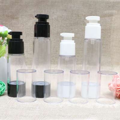 Spot local black sanding vacuum bottle 30ml high-grade cosmetics black essence emulsion spray bottle packaging