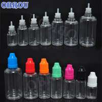 Obrou low price 5ml 10ml 15ml 30ml PET plastic dropper e liquid bottles with child proof cap