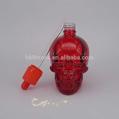 120ml red skull liquid bottles hot sale glass dropper bottle