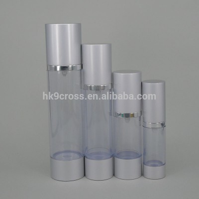 15ml 30ml 50ml 100ml plastic refillable cosmetic airless lotion pump bottles white silver black version available