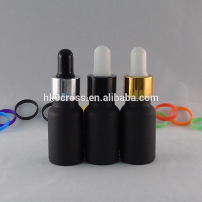 small glass dropper bottle 10ml frosted black e juice liquid bottle